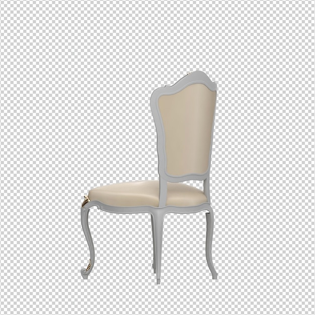 Representación aislada de la silla 3D