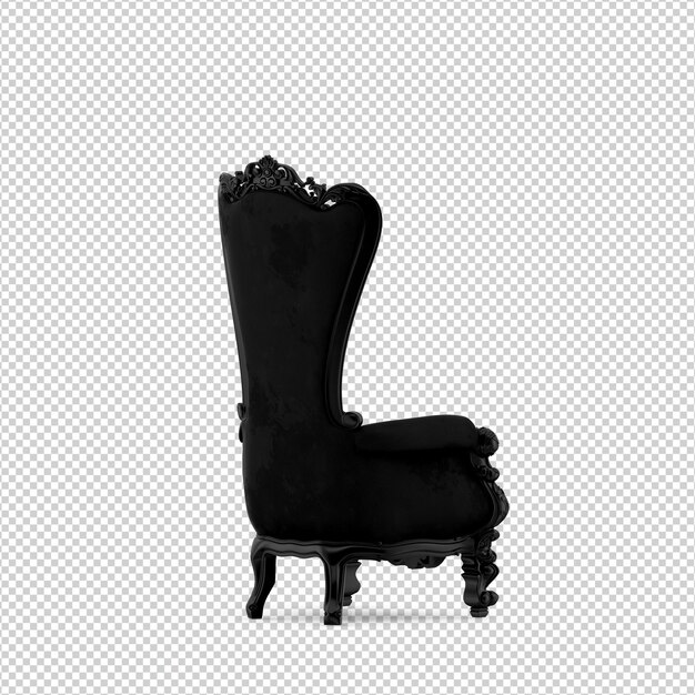 Representación aislada de la silla 3D