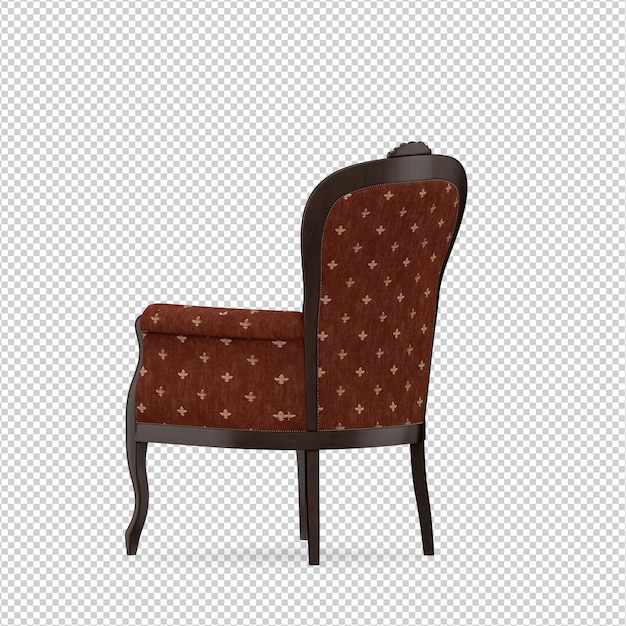 Representación aislada de la silla 3D