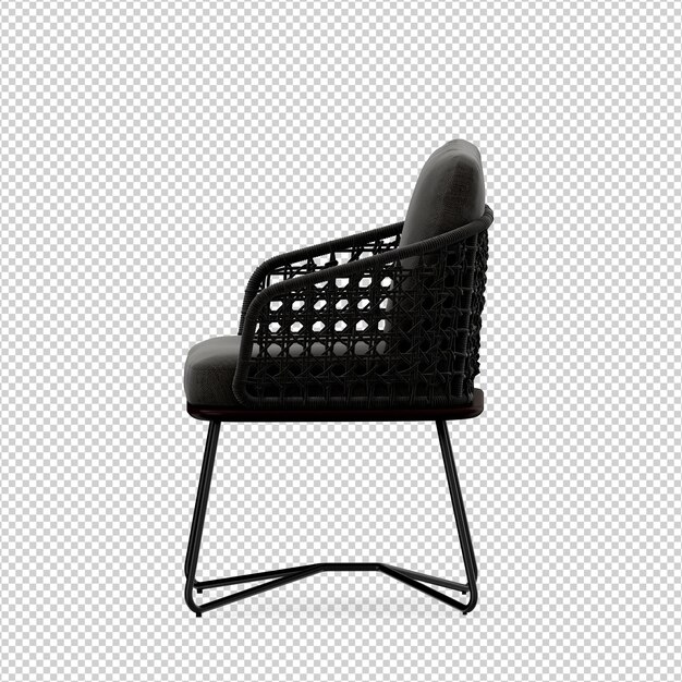 Representación aislada de la silla 3D