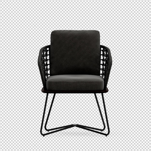 Representación aislada de la silla 3D