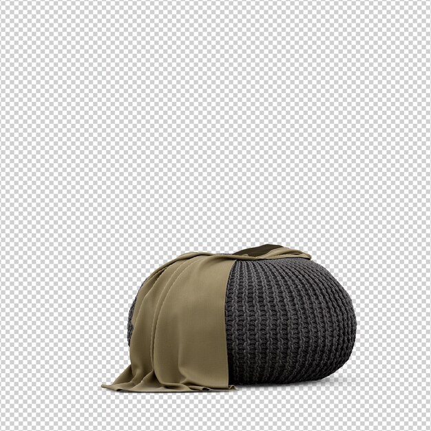 Representación aislada de la silla 3D