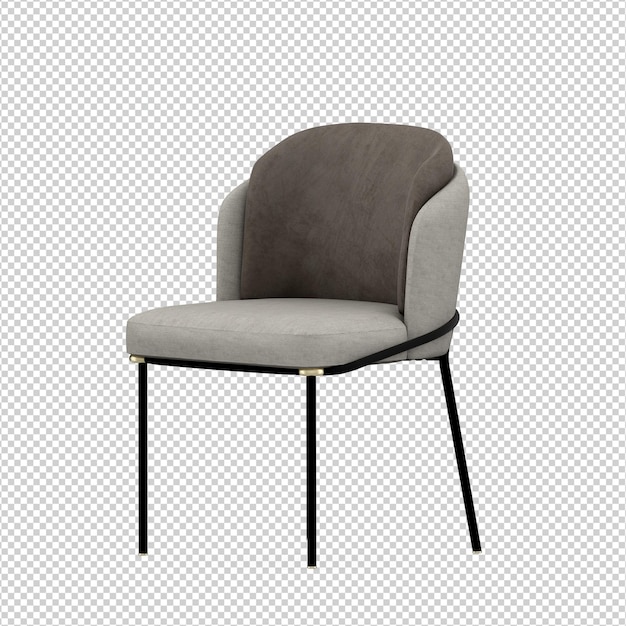 Representación aislada de la silla 3D