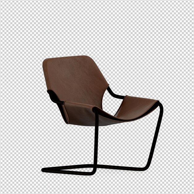 Representación aislada de la silla 3D