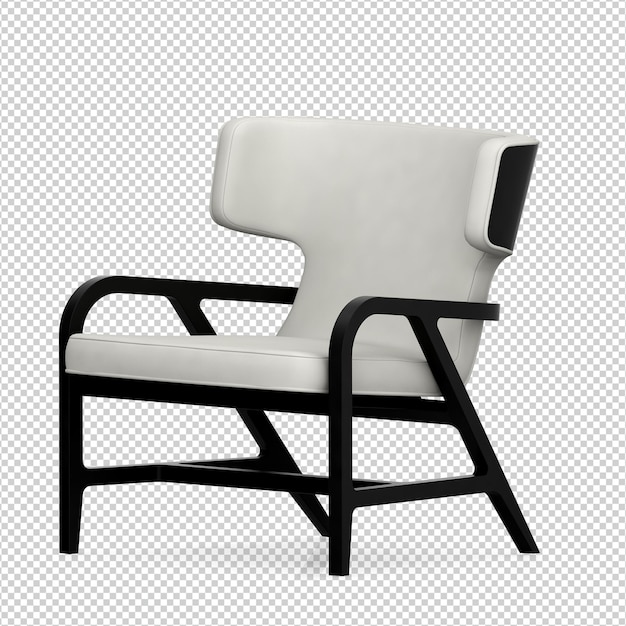 Representación aislada de la silla 3D