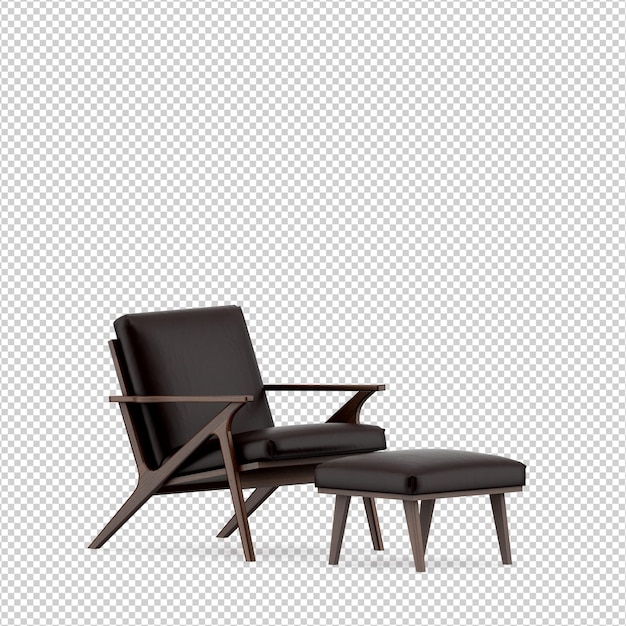 Representación aislada de la silla 3D