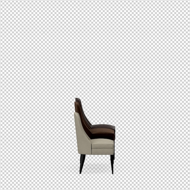 Representación aislada de la silla 3D