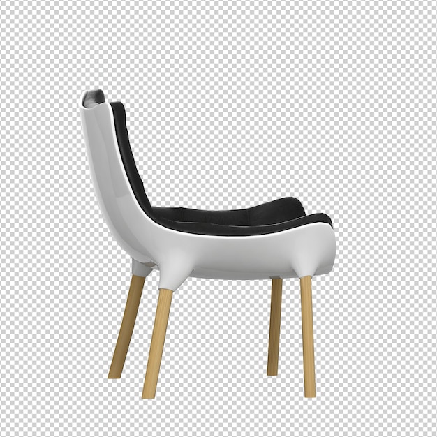 Representación aislada de la silla 3D