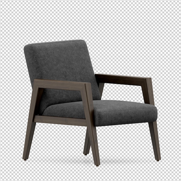 Representación aislada de la silla 3D