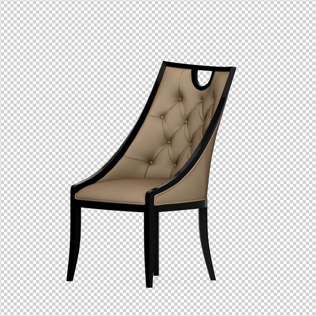 Representación aislada de la silla 3D