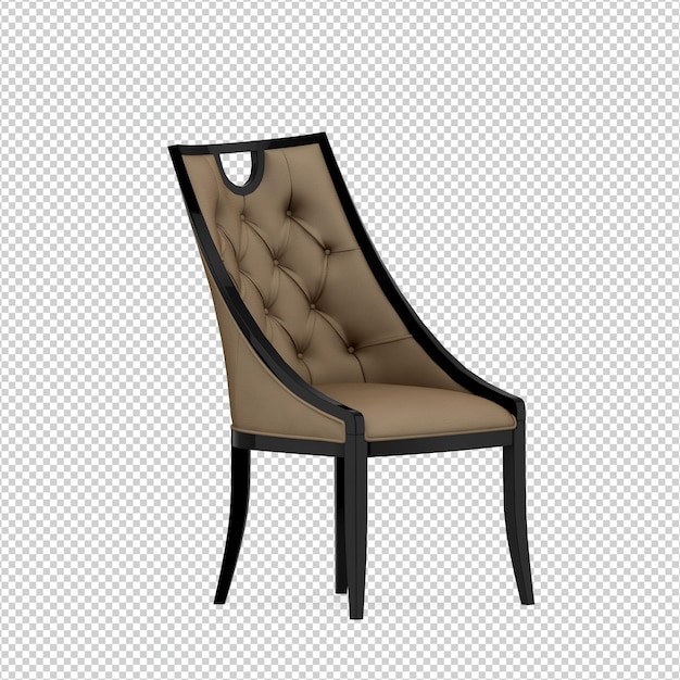 Representación aislada de la silla 3D