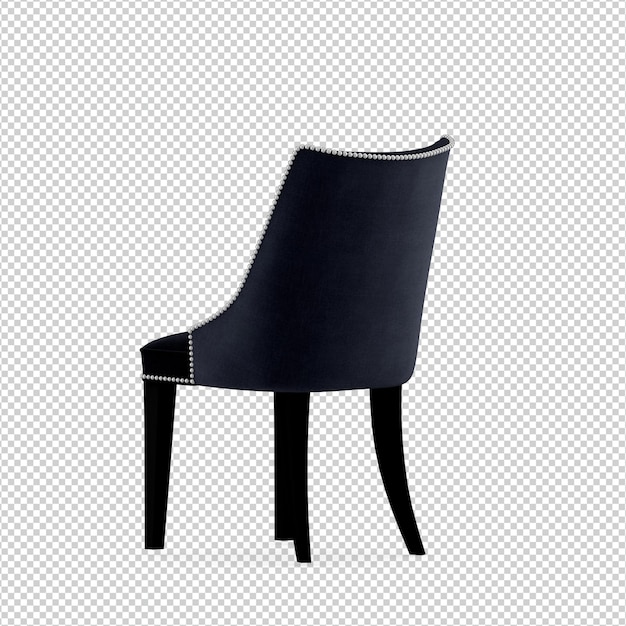 Representación aislada de la silla 3D