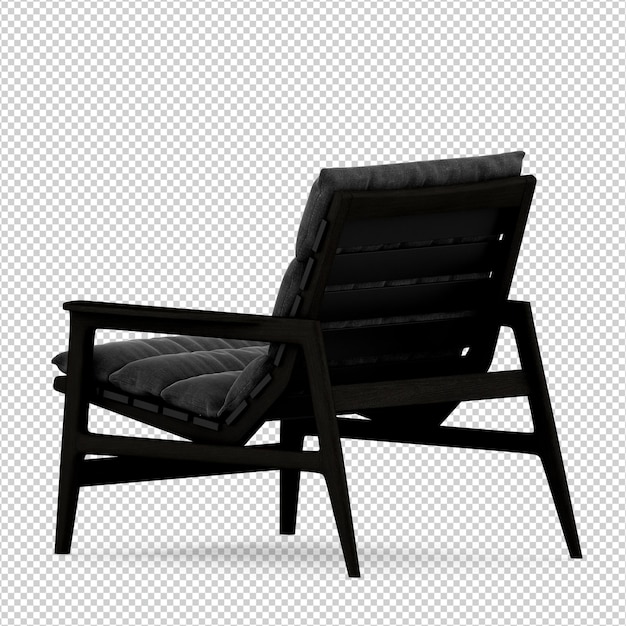Representación aislada de la silla 3D