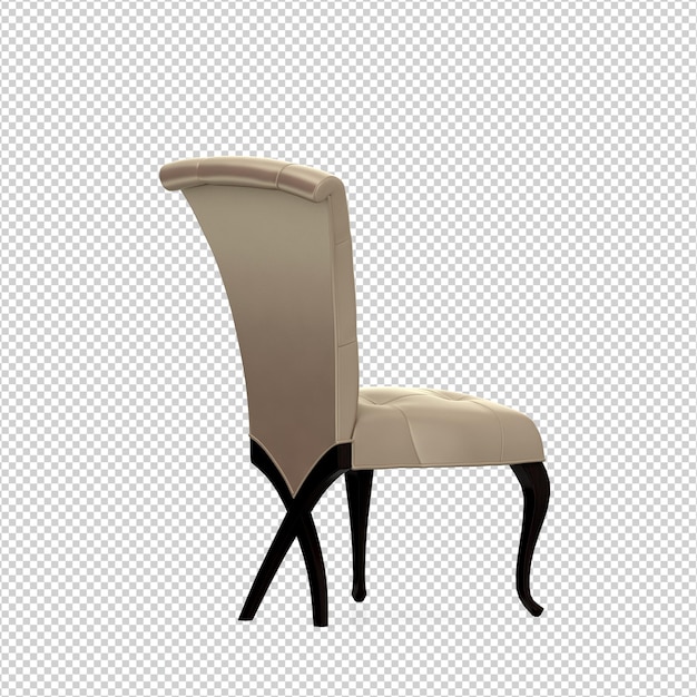 Representación aislada de la silla 3D