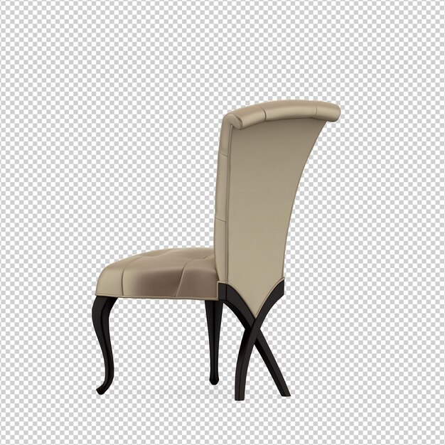 Representación aislada de la silla 3D