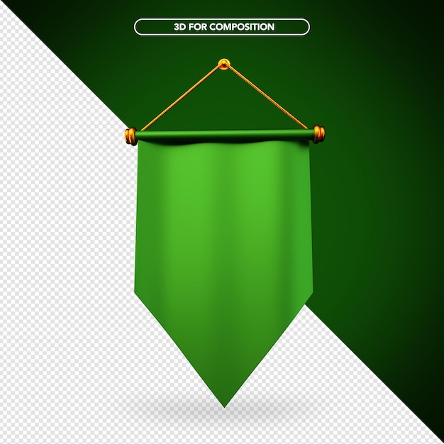 Representación de la bandera verde para la composición