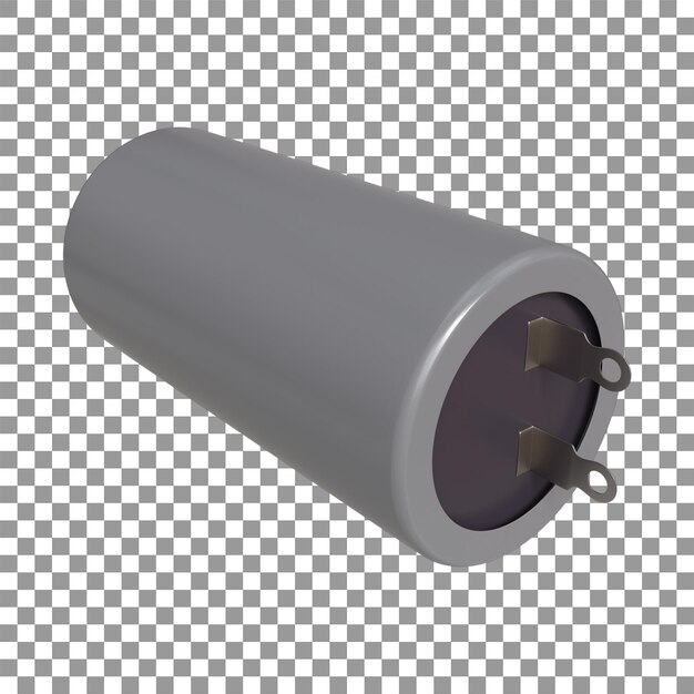 Representación del condensador del ventilador de techo en 3D Elemento de diseño eléctrico modelo 3D realista