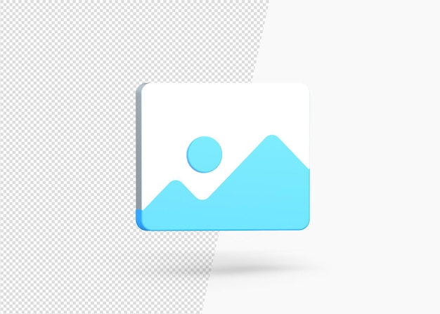 Representación del diseño del icono de la imagen 3d