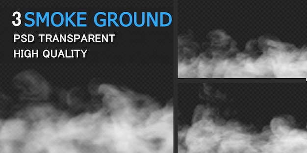 PSD representación de diseño de suelo de humo de niebla aislada