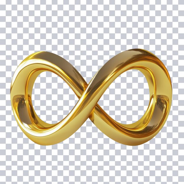 Representación de Golden Infinity Loop para proyectos de diseño en fondo transparente