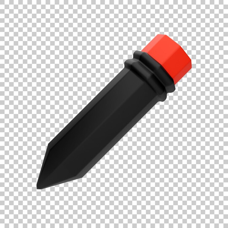 PSD representación de icono 3d de lápiz de objeto de interfaz de usuario