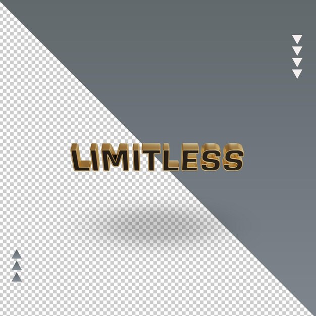 Representación de icono de oro negro ilimitado 3d Vista superior