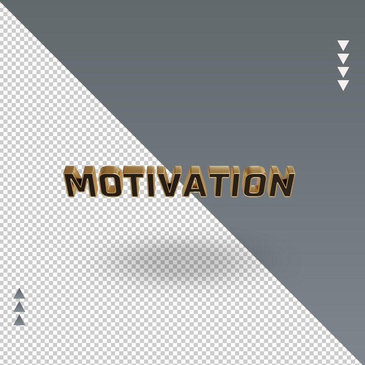 PSD representación de icono de oro negro de motivación 3d vista superior