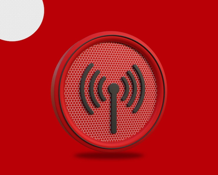 PSD representación de icono wifi 3d