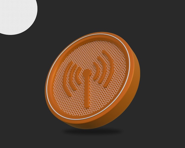 Representación de icono wifi 3d