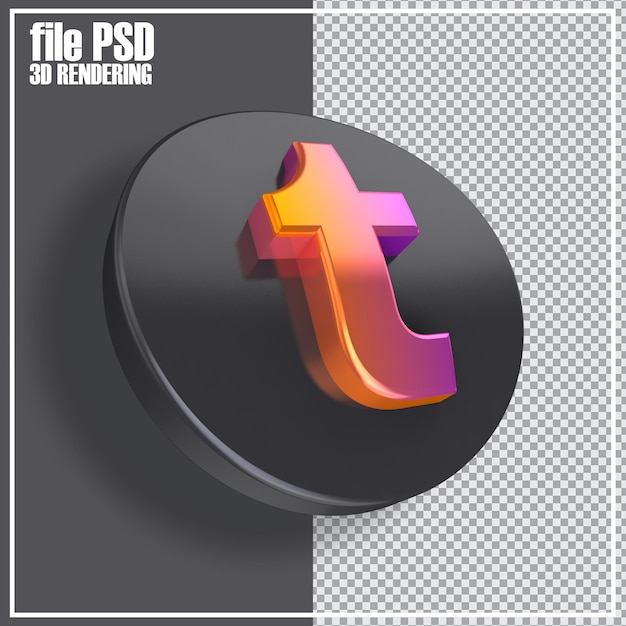 representación de iconos 3d de redes sociales