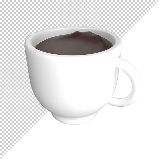 PSD representación de ilustración 3d de café