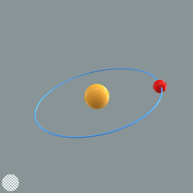 Representación de ilustración 3d de estenosis de órbita atómica