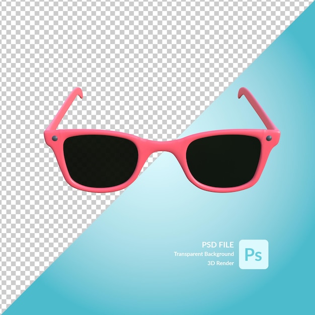 Representación de ilustración 3d de gafas de sol