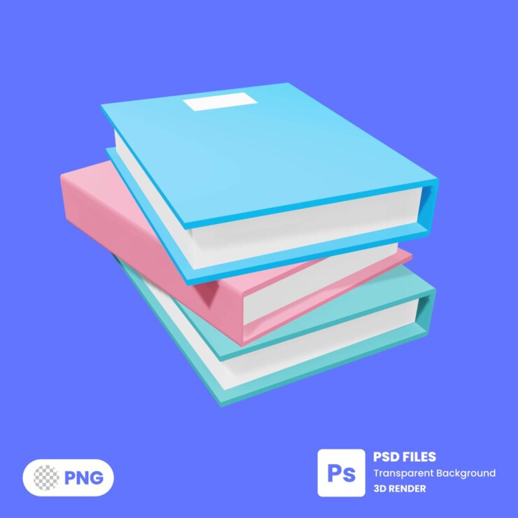 PSD representación de ilustración 3d de libro psd premium
