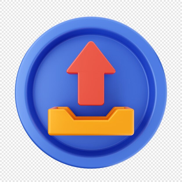 Representación de ilustración de icono de interfaz de usuario 3d