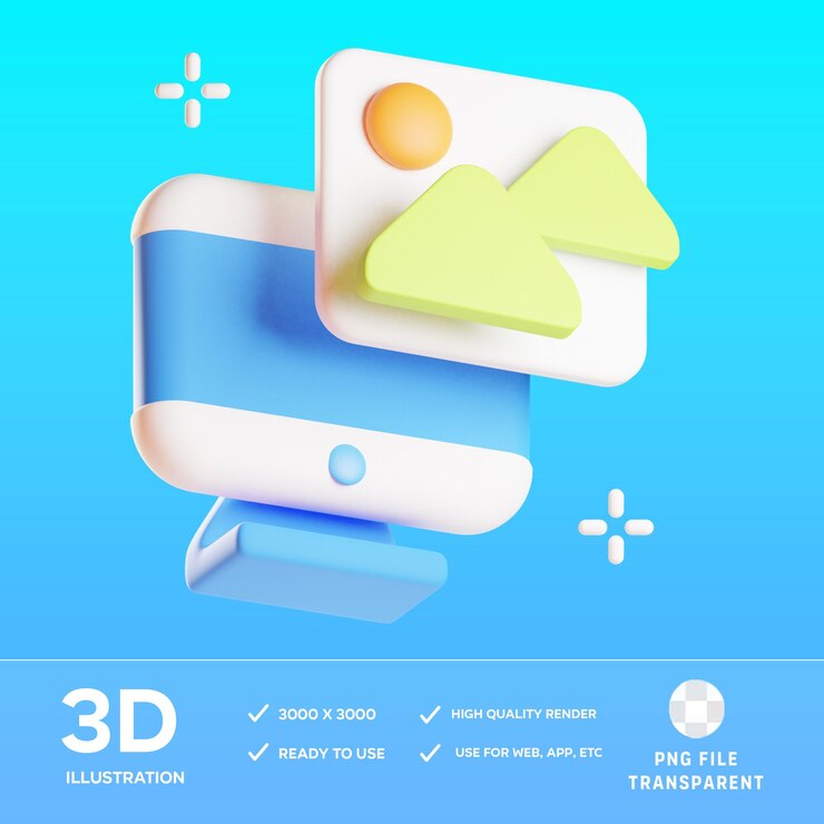 PSD representación de imágenes psd 3d ilustración