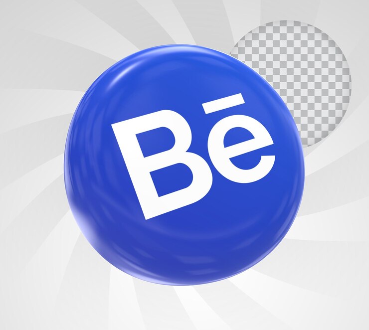 PSD representación del logotipo de comportamiento 3d