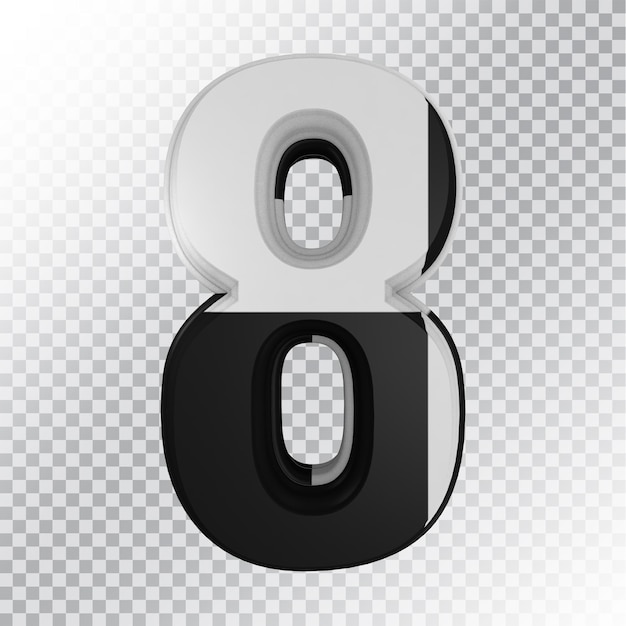 Representación de números 3d PSD
