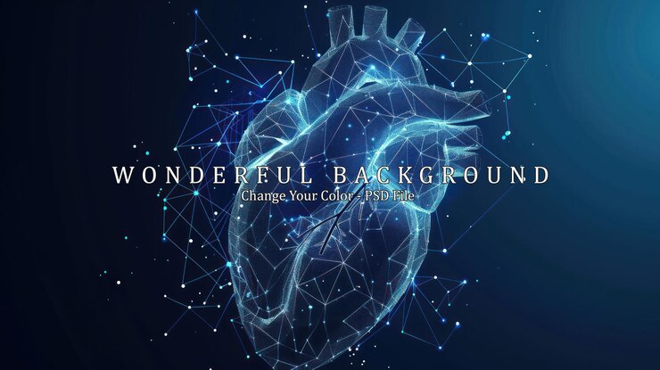 PSD representación poligonal abstracta de un corazón humano