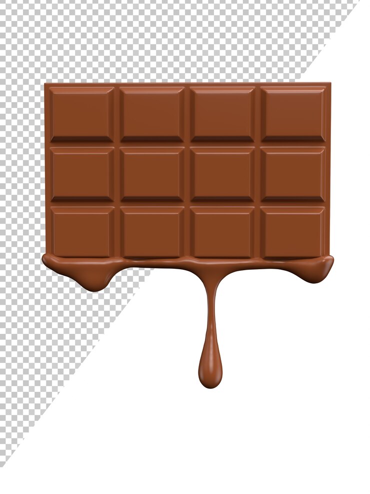 Representación realista 3d de salpicaduras de leche con chocolate