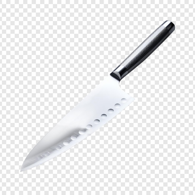 PSD una representación realista de alta calidad de un cuchillo aislado sobre un fondo blanco