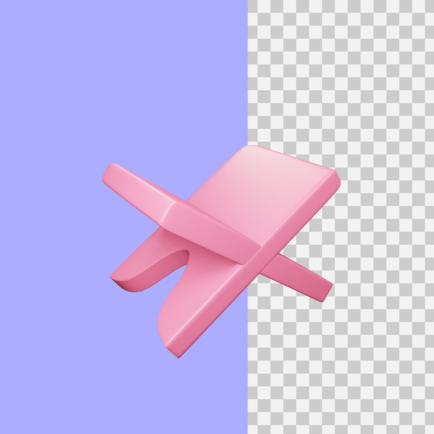 representación de silla 3d para icono de al-qur'an
