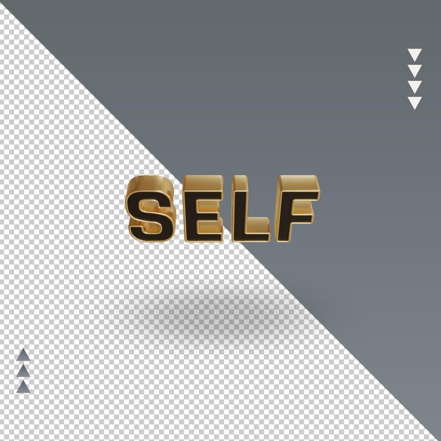 PSD representación de texto en oro negro 3d vista superior