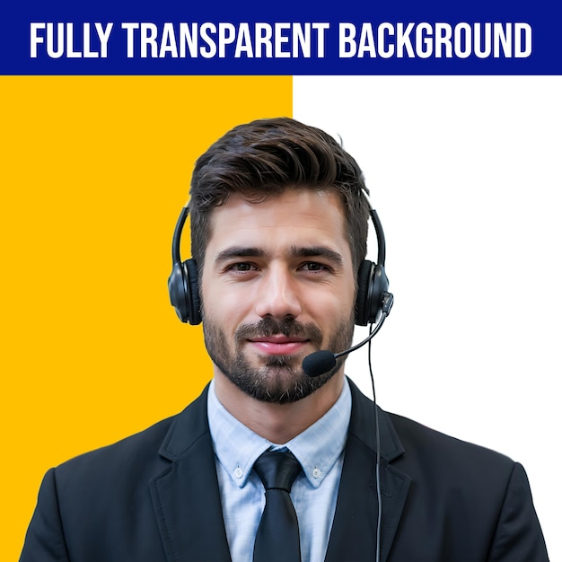 Representante de Serviço ao Cliente com fone de ouvido