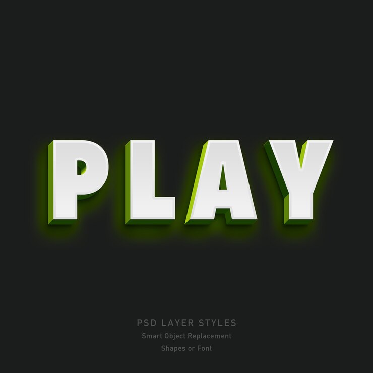 PSD reproducir efecto de estilo de texto en 3d psd