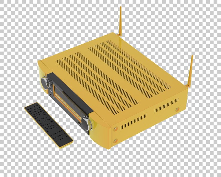 PSD reproductor digital aislado en fondo transparente ilustración de renderizado 3d