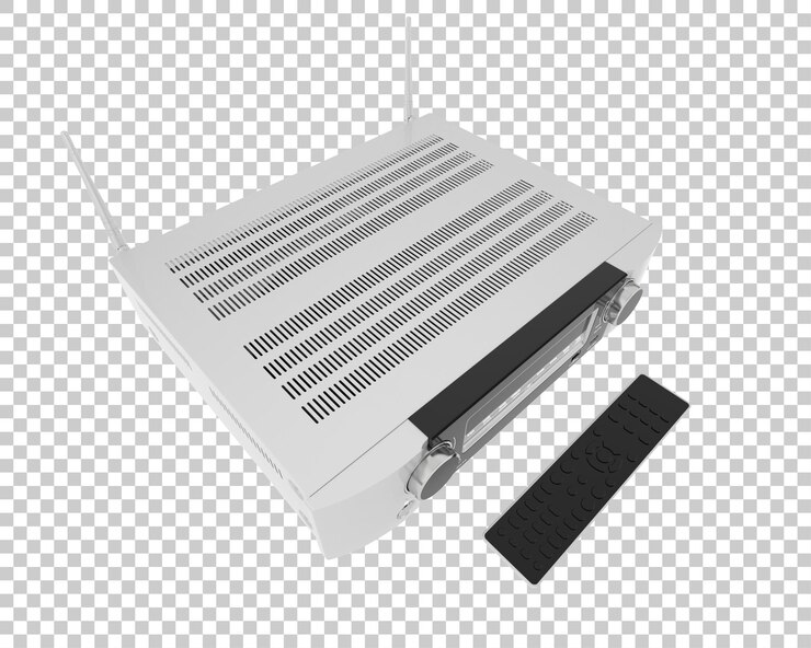 PSD reproductor digital aislado en fondo transparente ilustración de renderizado 3d