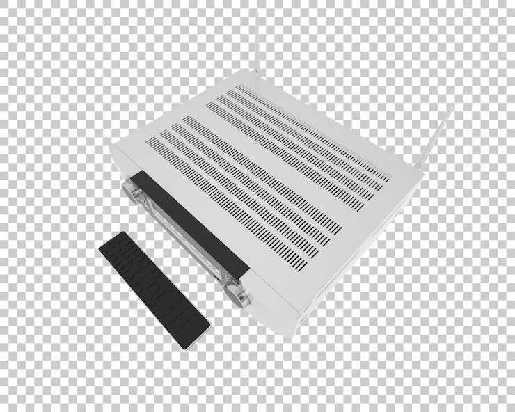 PSD reproductor digital aislado en fondo transparente ilustración de renderizado 3d