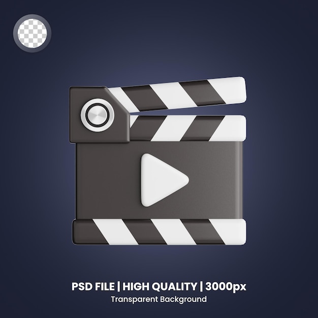 Reproductor de vídeo de icono 3D