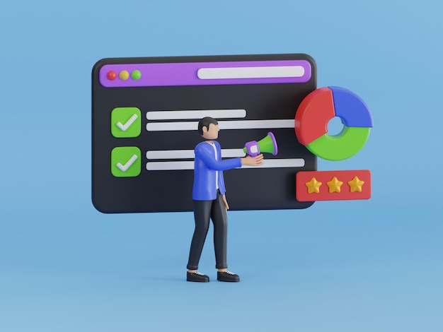 la réputation personnelle illustration 3d